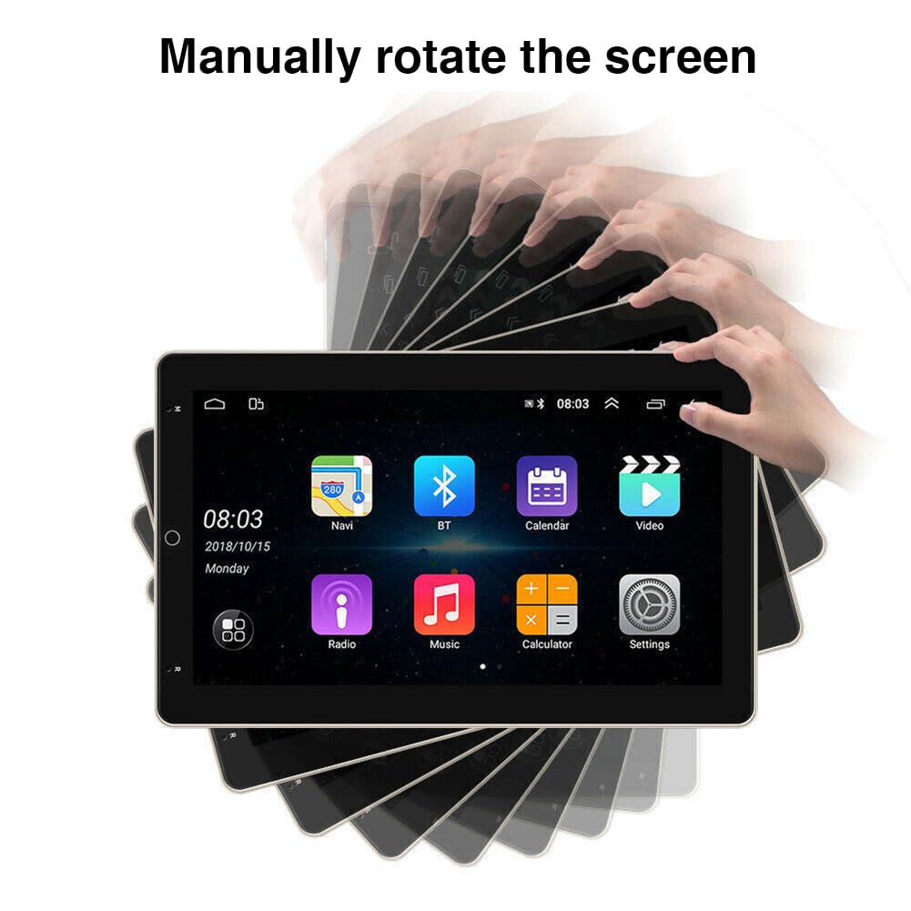 10 inch Double Din Car Radio for Lincoln Navigator 2008-2013 Touch Screen GPS Navigation Stereo with Wireless CarPlay & Android Auto,BT, FM,Automatic Rotation Screen, SWC, Camera-2+64G