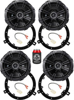 KICKER Dash and Overhead 6.75 Speakers Kit for Jeep Wrangler 2007-2017 Upgrade Kit - 2 Pairs of DS Series 6 3/4 Inch Coaxial Speakers with Adapters and Harnesses - DSC670, 43DSC6704