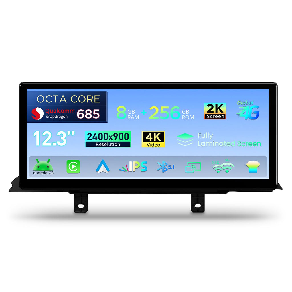 XTRONS 12.3" Android Car Stereo for BMW 3/4 Series EVO 2018+, 8GB 256GB