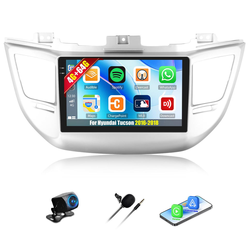 4G+128G Android 15 Car Radio for Hyundai Tucson 2016 2017 2018 with GPS