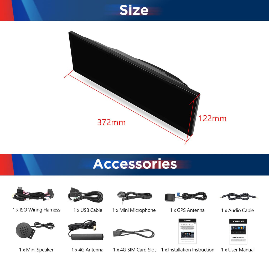 XTRONS 14.9 Inch Android 14 Car Stereo for BMW X5 F15 X6 F16 (2014-2017) with NBT System, 2K IPS Touch Screen 8+256 GB Global 4G LTE Car Radio GPS Navigation Support Wireless CarPlay Android Auto