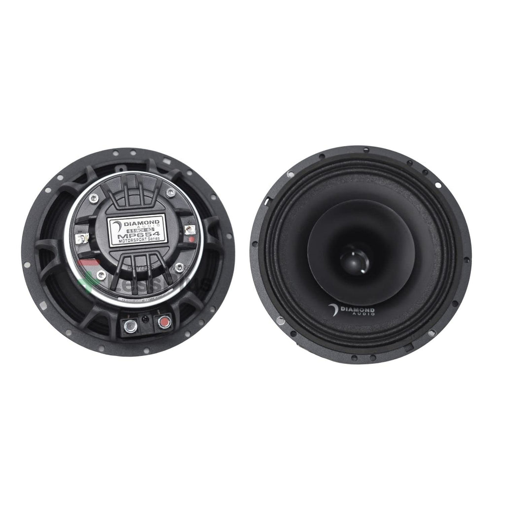 Diamond Audio MP654 6.5-Inch 2-Way Coaxial Horn Speakers, 150W RMS (Pair)