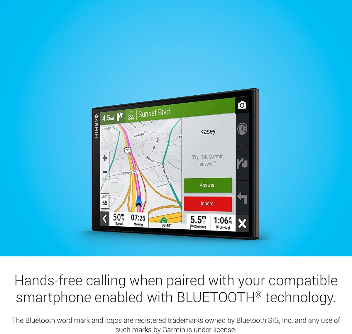 Garmin DriveSmart 86 8-inch Bright Crip Glass Screen Car GPS Navigator (010-02471-00) Bundle with BC 30 Wireless Backup Camera (Renewed)