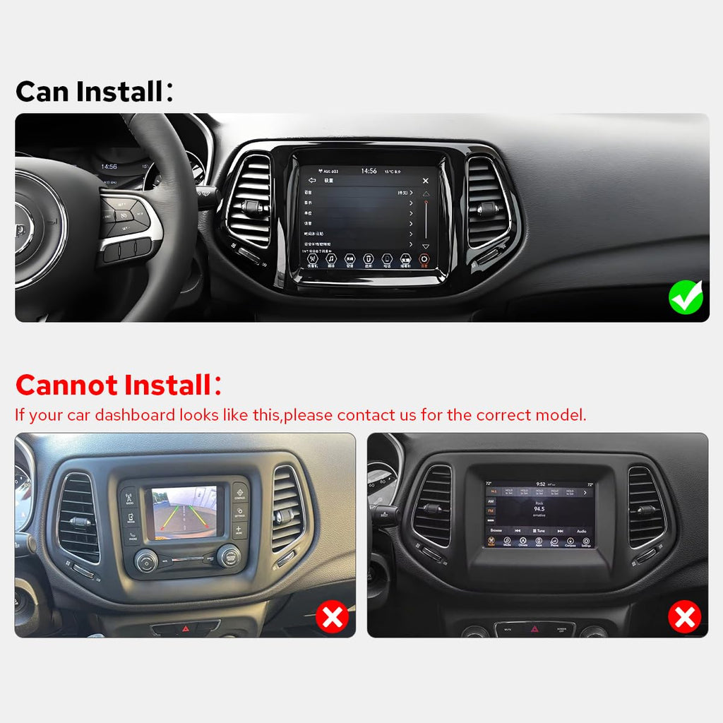 Joying Car Radio for Jeep Compass 2017-2020, Android 13 Head Unit 8 Inch IPS Touchscreen Stereo for 8.4" OEM Display, with CarPlay & Android Auto, GPS Navigation, AM/FM, Volume Knob(JY-CR811T4)