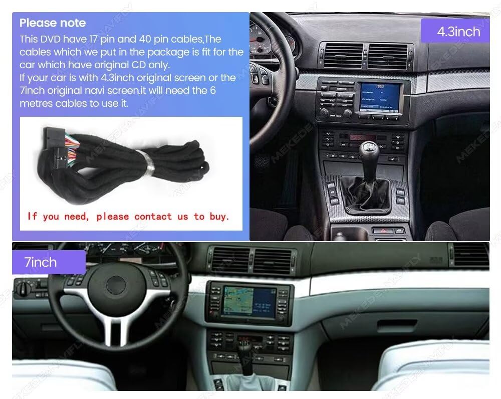 Radio for BMW 3 Series E46 M3 1998-2006 Stereo Upgrade Dash Kit Car GPS Navigation,2+32GB 9" IPS Touch Screen Head Unit with Car-Play & Android Auto/SWC/Rear View