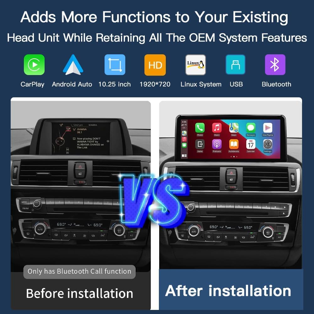 10.25" Linux Screen Car Stereo for BMW F30 F31 F34 F32 F33 F36 F80 F82 F83