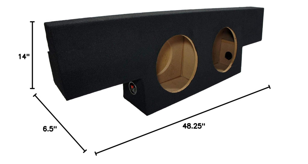 KICKER 43C104-N Compatible with Chevy Silverado 2001-2006 1500 Crew Cab Truck Dual 10" Comp C10 Subwoofer Sub Box Package