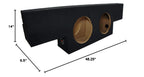 KICKER 43C104-N Compatible with Chevy Silverado 2001-2006 1500 Crew Cab Truck Dual 10" Comp C10 Subwoofer Sub Box Package