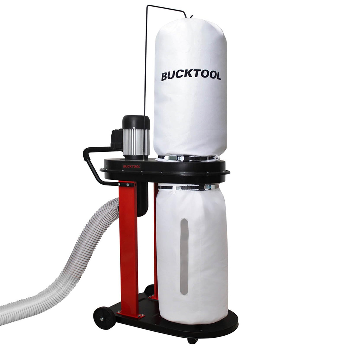 BUCKTOOL 1-1/2 HP Dust Collector, Internal Dust Baffle, 1100 CFM Airflow