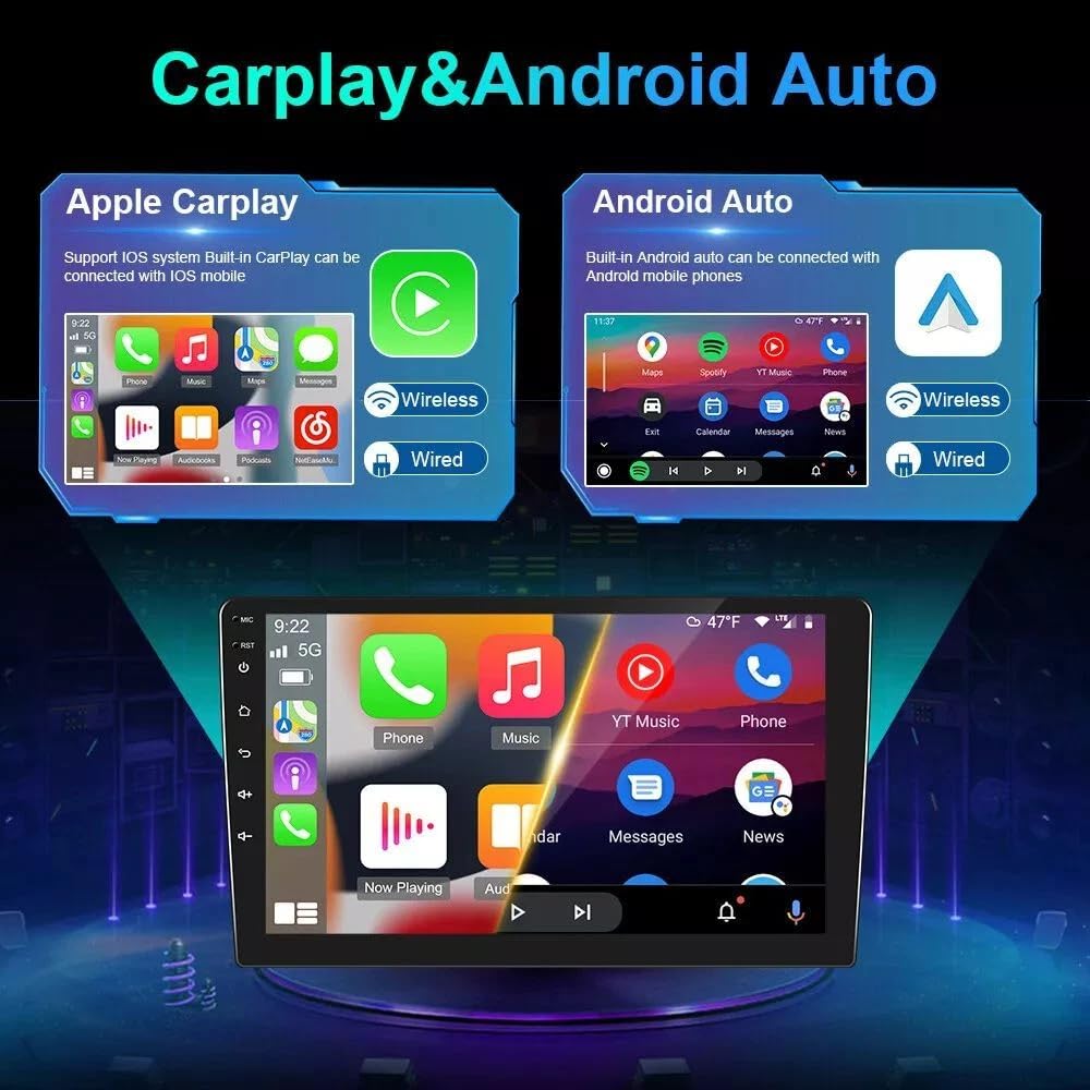 Android Car Stereo Radio for Ford Mustang 2015 2016 2017 2018 2019 2020 2021 GPS Head Unit 2+32G for CarPlay Wireless Android Auto Car Screen w/Bluetooth WiFi FM/RDS DSP SWC Bckup Camera 9in
