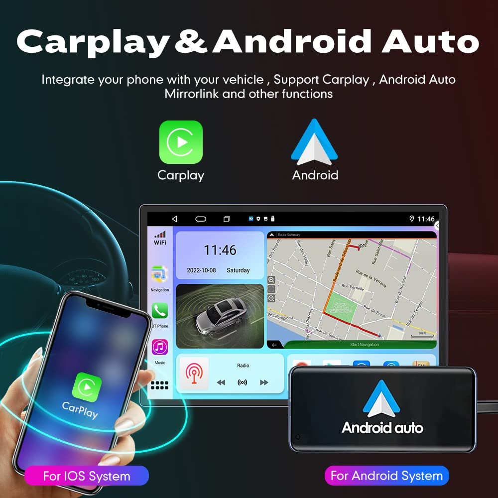 Android Radio 13.1" Car Stereo Autoradio Navigation Headunit Multimedia Player GPS Touchscreen RDS DSP BT WiFi Carplay Replacement for Toyota Izoa C-Hr 2015-2019, if Applicable