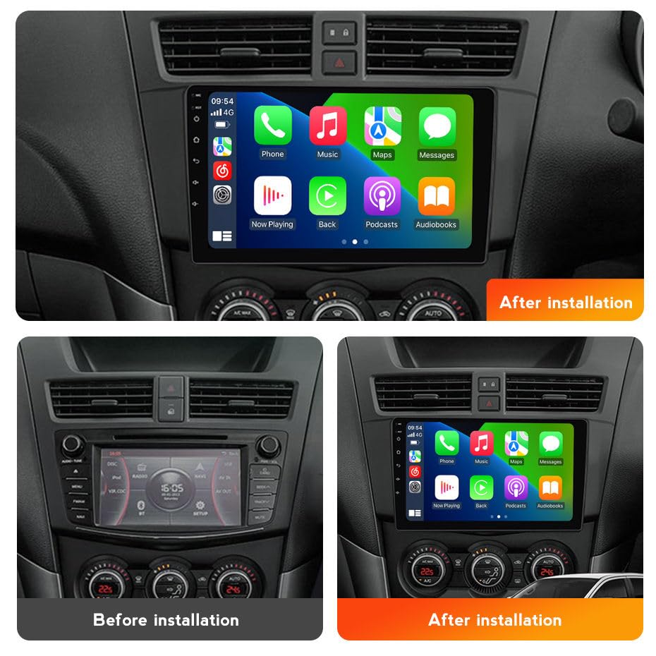 Android car Radio for Mazda BT-50 2011-2020,9 inch Car Stereo Touch Screen Upgrade with Wireless CarPlay/Android Auto GPS Navigation WiFi AM FM Radio Head Unit,2G+32G