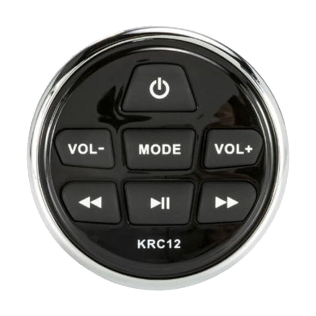 Kicker Weather-Resistant Marine Bluetooth USB RCA Stereo Receiver w/Remote Bundle with (QTY 4) 6.5" 2-Way 195W Max Coaxial Marine Speakers, White Grilles, 50-Ft Wire, Antenna