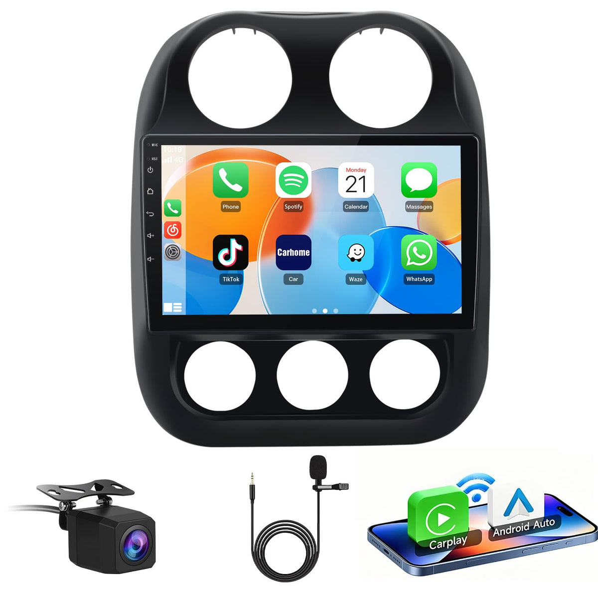 AWESAFE Android Car Stereo for Jeep Compass 2017 2018 2019 2020