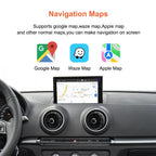 Wireless Carplay for Audi A3 S3 A5 A4L Q2L Q5L Q7 2013-2018 with MIB MIB2 System Carplay Android Auto Retrofit Kit Decoder Round LVDS Support Bluetooth, Mirrorlink, Siri, Navigation, Camera