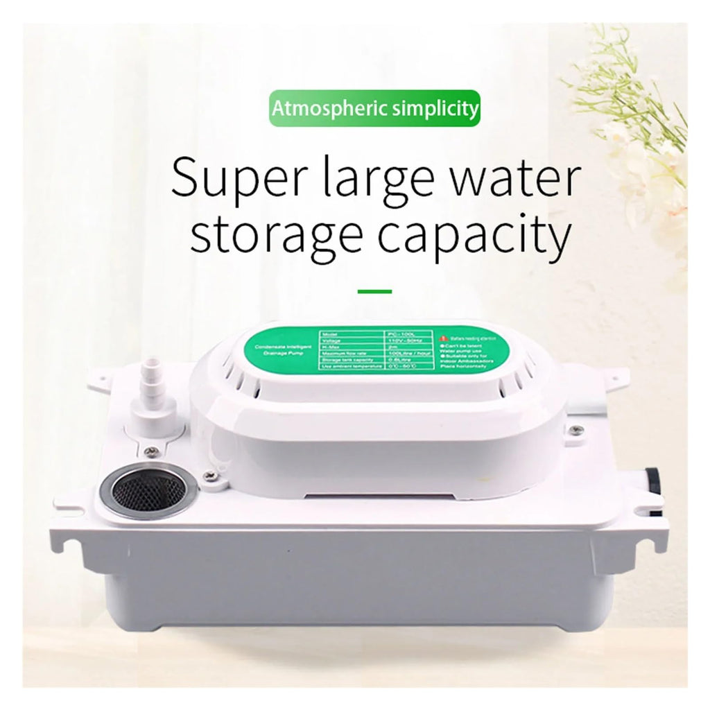 AC Condensate Pump Automatic HVAC Lift Removal Drain Pump 100L/H Flow With 500ml Tank For Dehumidifier 100-230V