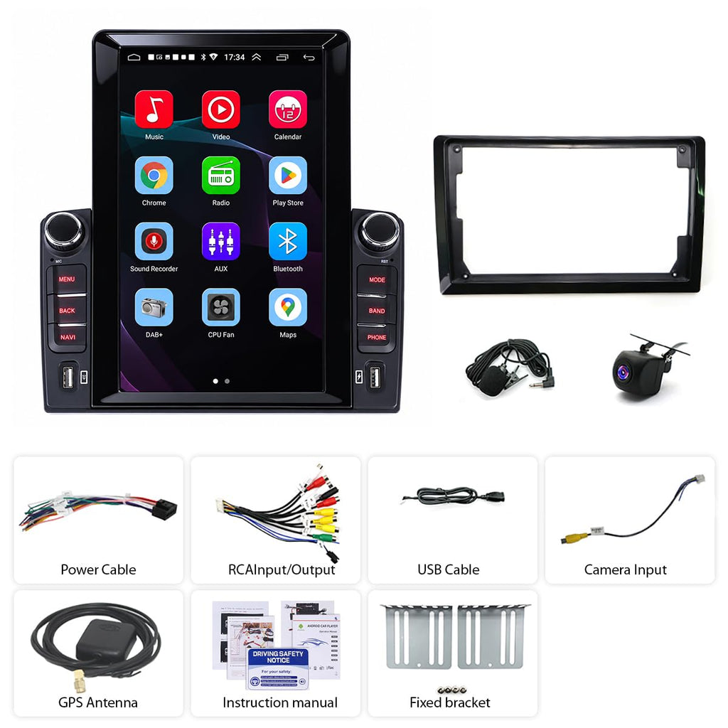 5GWIFI 10 Inch Touchscreen Car Stereo for Audi A4 2006-2008, 4G+64G