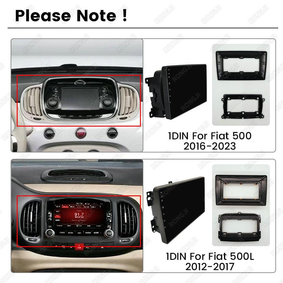 Stereo for Fiat 500L 2012-2017 Upgrade Radio Head Unit Dash Kit 2+64GB