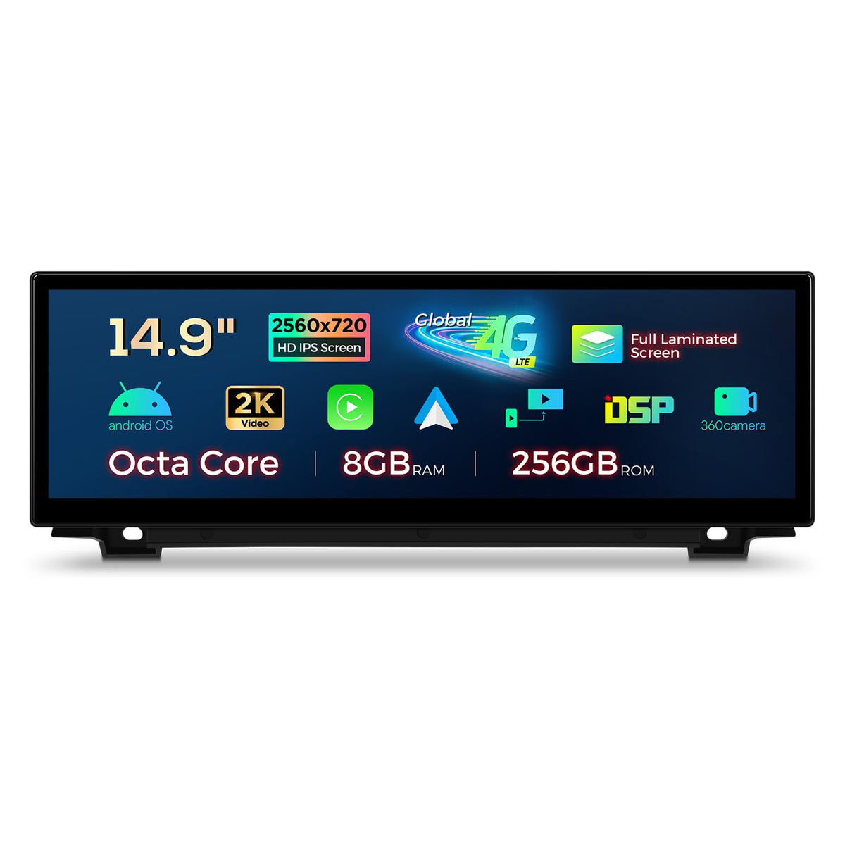 XTRONS 14.9 Inch Android 14 Car Stereo for BMW F10/F11 (2013-2016) NBT System, 2K IPS Touch Screen 8+256GB Global 4G Car Radio GPS Navigation Support Wireless CarPlay Android Auto