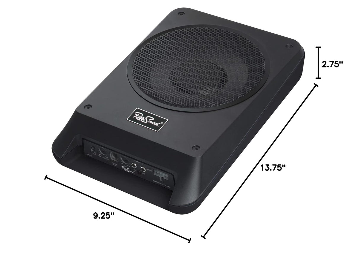 RetroSound Amplified Subwoofer System with Wiring Kit Car Audio Retro Radio Stereo