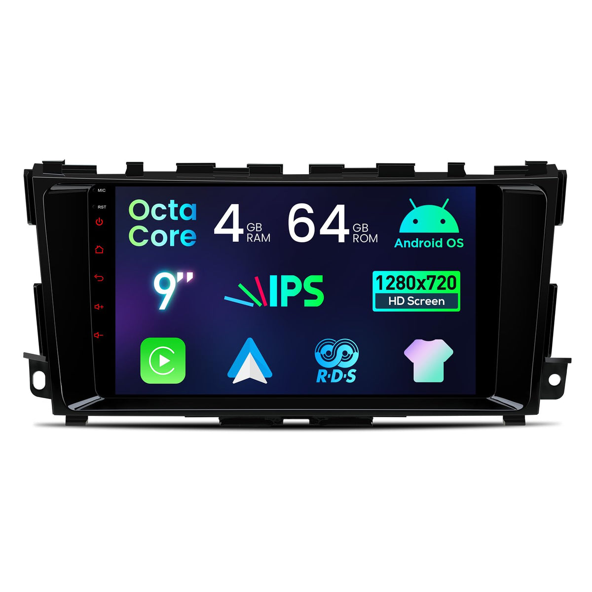 XTRONS Android Car Stereo for Nissan Altima/Teana 2013-2018, 9” IPS Touchscreen Head Unit with GPS Navigation, Built-in DSP, Bluetooth, Wireless CarPlay & Android Auto, 4GB RAM + 64GB Storage