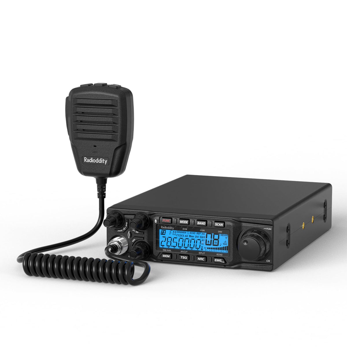Radioddity QT80 10 Meter Mobile Ham Radio SSB/AM/FM/PA 80W, CTCSS/DCS
