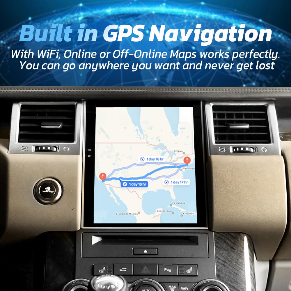 Android 13 Qualcomm Snapdragon 665 Car Radio for Land Rover Range Rover Sport L320 2009-2013 Multimedia Player GPS Navigation Wireless Carplay Touch Screen Stereo Replacement (for Bosch Host)