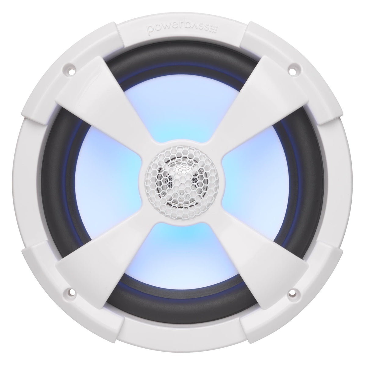 PowerBass XL-82M - 8" Marine Coaxial Speakers with RGB LED - Pair