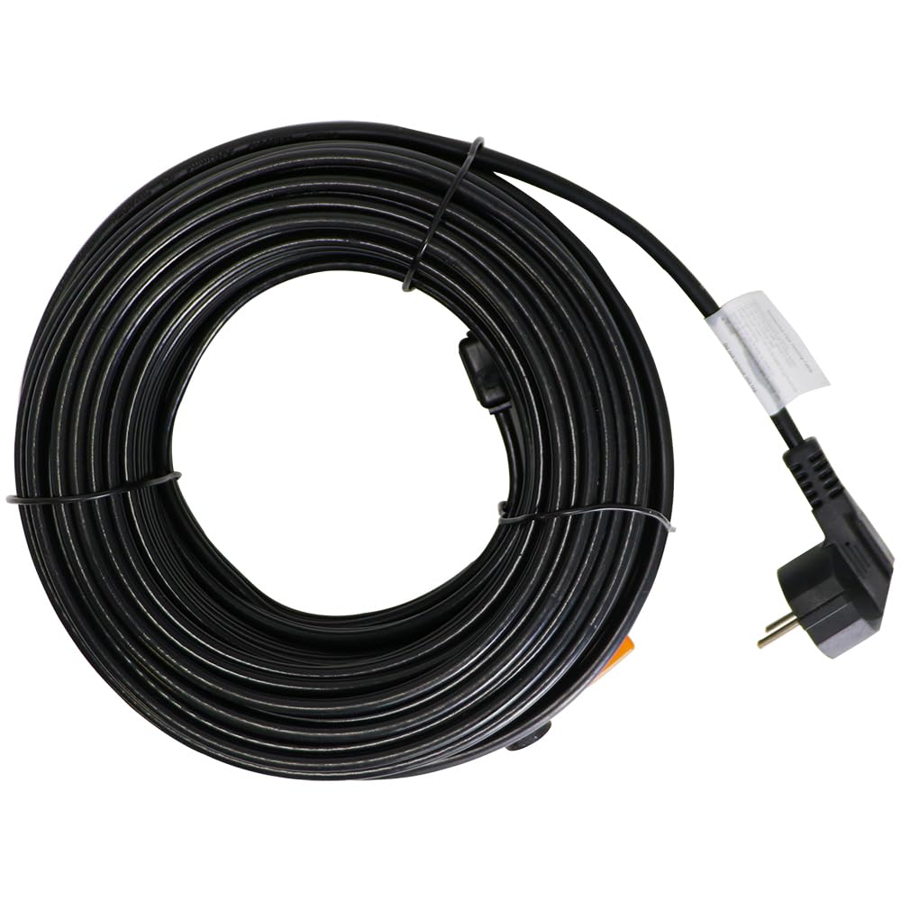 1~49m 16w/m Pipe Anti-Freeze Protection Self-regulating Heating Cable with Mini Temperature Controller Warm Wire Satisfied(8m (128W))