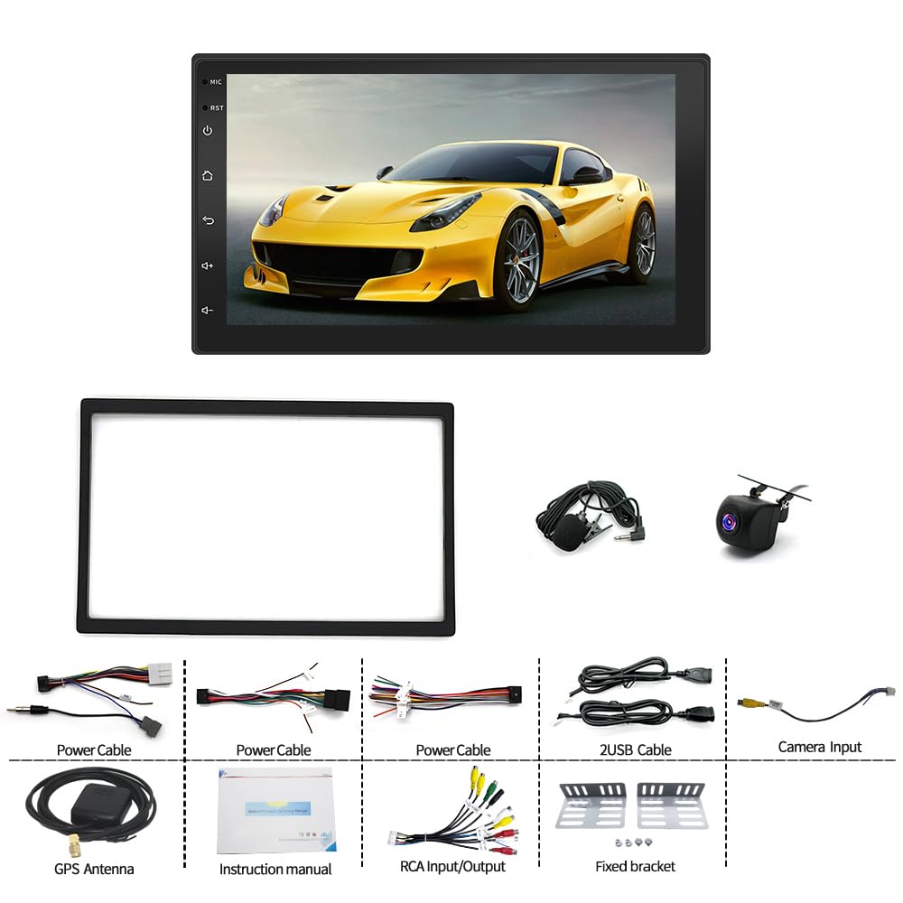 8+256G Double Din Radio Stereo for Nissan Pathfinder 2005-2010 with Wireless Carplay & Android Auto,7 Inch Android 15 Car Audio Receiver GPS Navigation Unit with Bluetooth Head Unit WiFi SWC