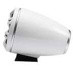 KICKER KMFC8W 8" Flat Mount Loaded Marine Wake Towers with 46KM84L Speakers - White Grills and Enclosures