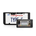 Type S Wireless HD Backup Camera Built into License Plate Frame, Solar Powered Self-Charging, 6" HD Dashboard Monitor with Parking Assistance Lines, Motion Sensor