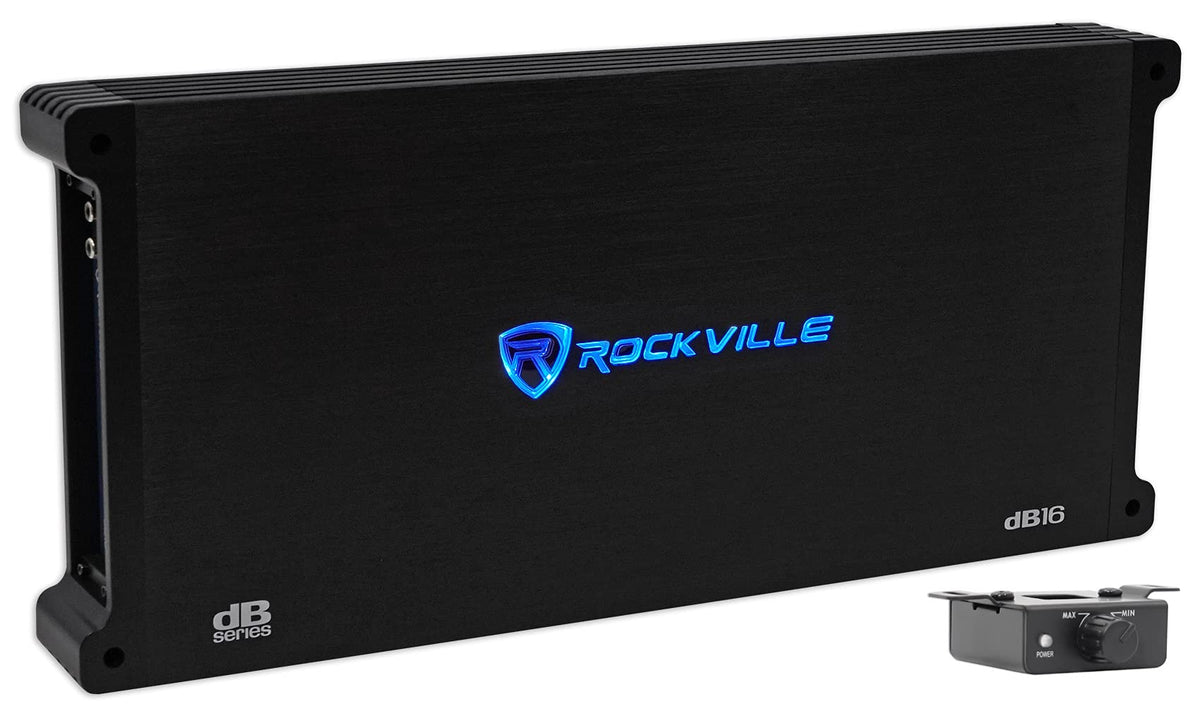 Rockville dB16 8000W Peak/2000W RMS Mono 2 Ohm Car Audio Amplifier