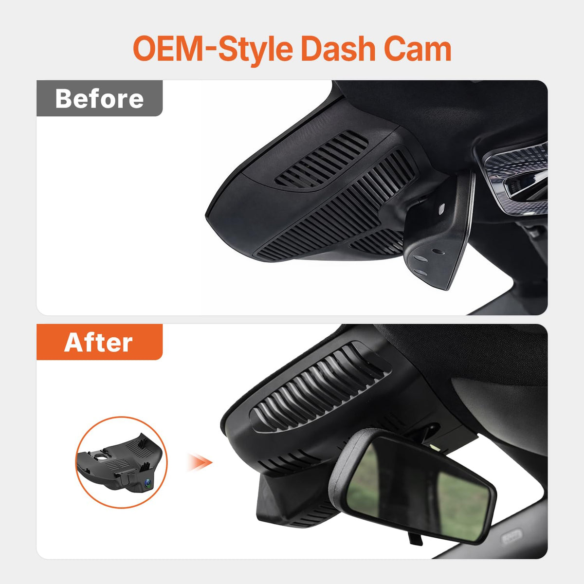 Mercedes-Benz Dash Cam for 2022-2025 C-Class C300 Sedan Coupe Cabriolet, 4K Dash Camera for Cars, OEM-Style, No Visible Wires, Breeze Installation, Night Vision, WiFi & App, Parking Mode, 64GB Card