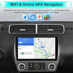 Car Radio for Chevrolet Camaro 2010-2015 Android 15 with 9 inch Touchscreen 2GB+64GB Carplay, Android Auto, Online Navigation, SWC, WiFi, Bluetooth, FM/AM/Radio,DSP