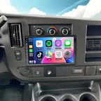 Double Din Car Stereo Radio Upgraded for Chevrolet Express 3500 2008-2024 GPS Navi Head Unit 10.1 inch Touch Screen Android 14 Wireless Carplay Android Auto-/FM/SWC/WiFi/Bluetooth/Camera