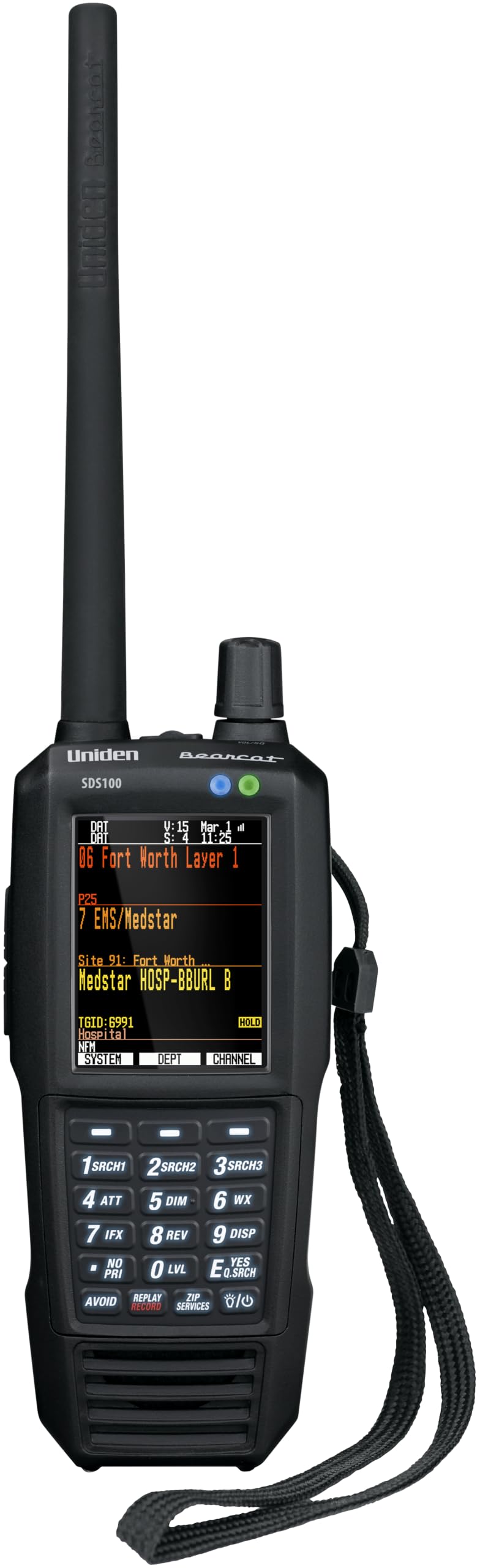 Uniden SDS100 True I/Q Digital Handheld Scanner, Designed for Improved Digital Performance in Weak-Signal and Simulcast Areas, Rugged / Weather Resistant JIS 4 Construction
