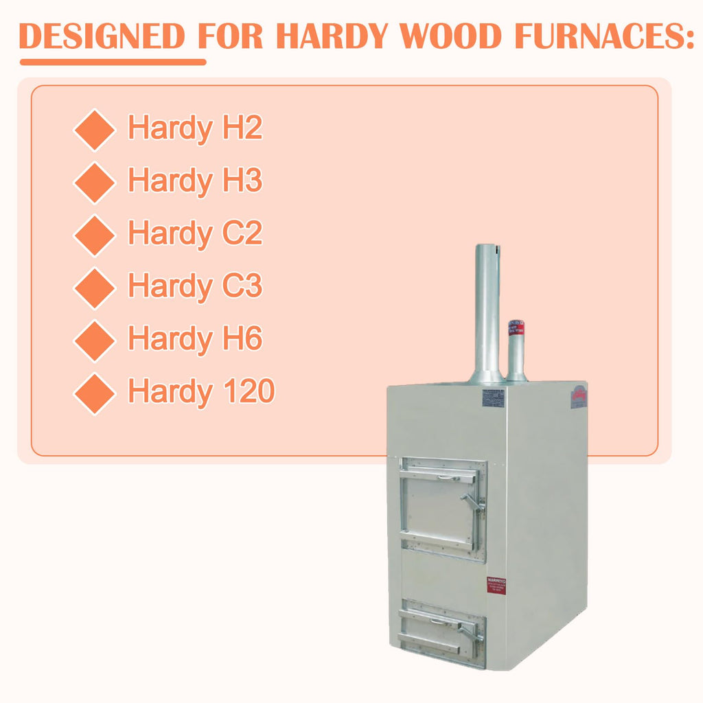 2002.16 Damper Blower Motor for Hardy H2, H3, C2, C3, H6, Hardy 120 Draft Fan, Replacement 2002.16 Hardy Wood Furnace Blower Motor with Flap, 120,000 BTU, 100 CFM.