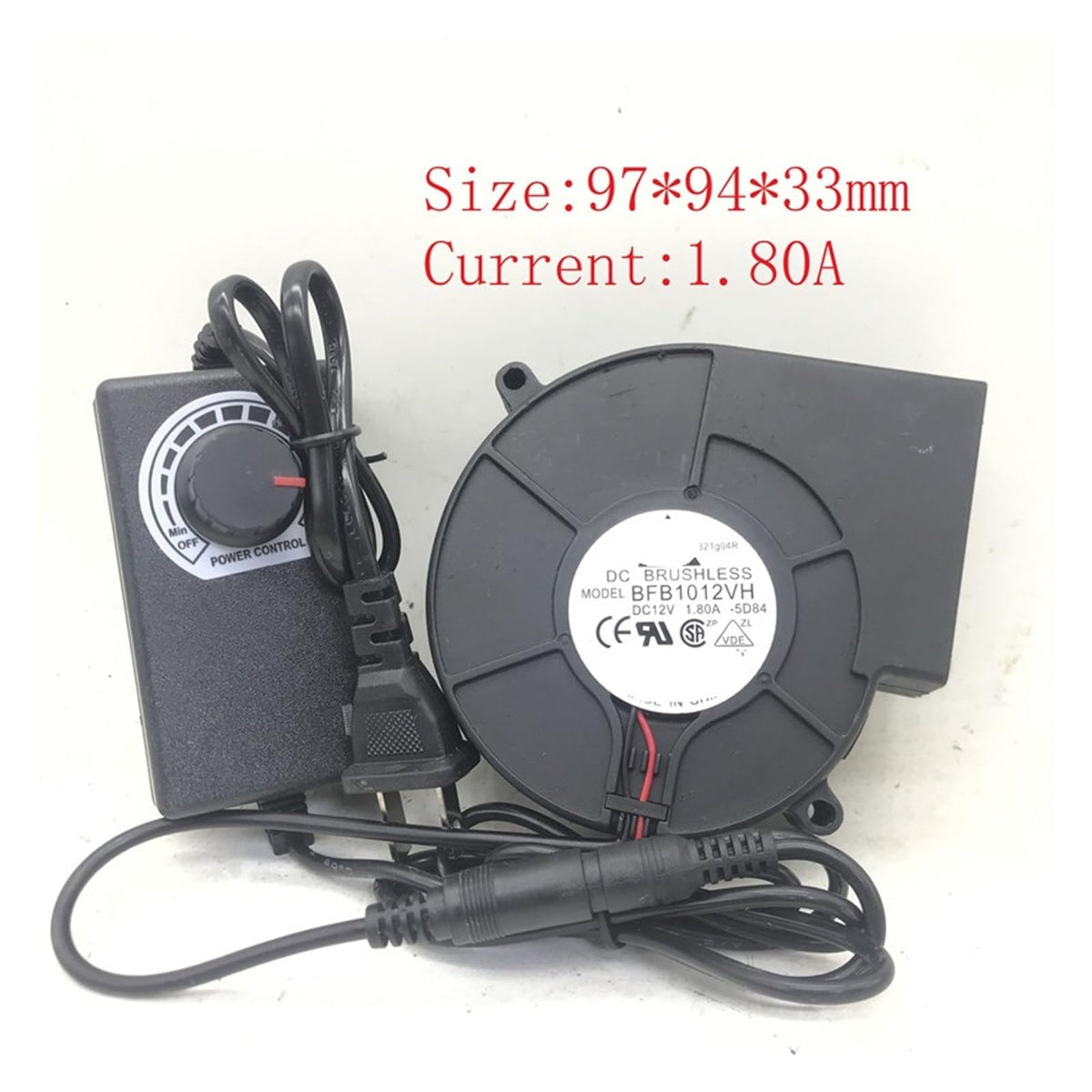 BFB1012H/EH/VH/UH Centrifugal Turbine Blower 220V to 12V Speed Control