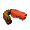 Allegro Industries-9533-25 32" X 13 12" X 14 12" 831 cfm 13 hp 115 VAC 3 A Motor Polyethylene Com-Pax-Ial Blower with Canister and 8" X 25' Duct,Orange
