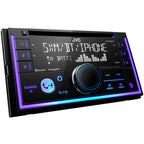 JVC KW-R950BTS Double-DIN Bluetooth USB/AUX CD Player AM/FM Radio Stereo Receiver, Double DIN Installation Dash Kit, Antenna Adapter, Wiring Harness (Bundle Fits Select 2000-2008 GM Car Vehicles)