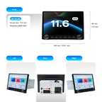 Dasaita 11.6" Double Din Car Stereo Upgrade with Dual Knob