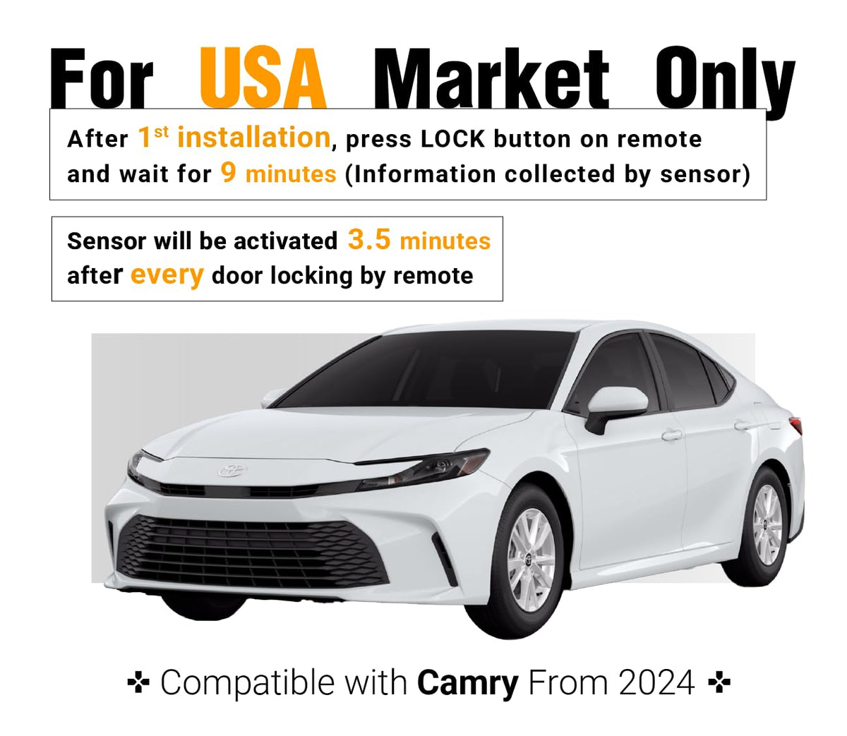 Smart Sensor System for Camry 2026 2025 2024, Wheel Anti-Theft