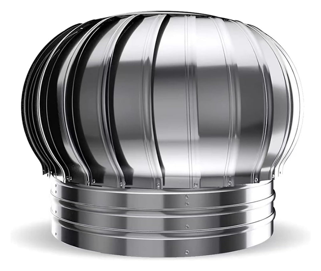 Home Use 304 Stainless Steel Wind Turbine Generator Kit Horizontal&Vertical, Off-Grid Battery Charging w/Controller, 3-in-1 Chimney Cap&Roof Ventilator