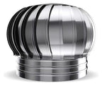 Home Use 304 Stainless Steel Wind Turbine Generator Kit Horizontal&Vertical, Off-Grid Battery Charging w/Controller, 3-in-1 Chimney Cap&Roof Ventilator