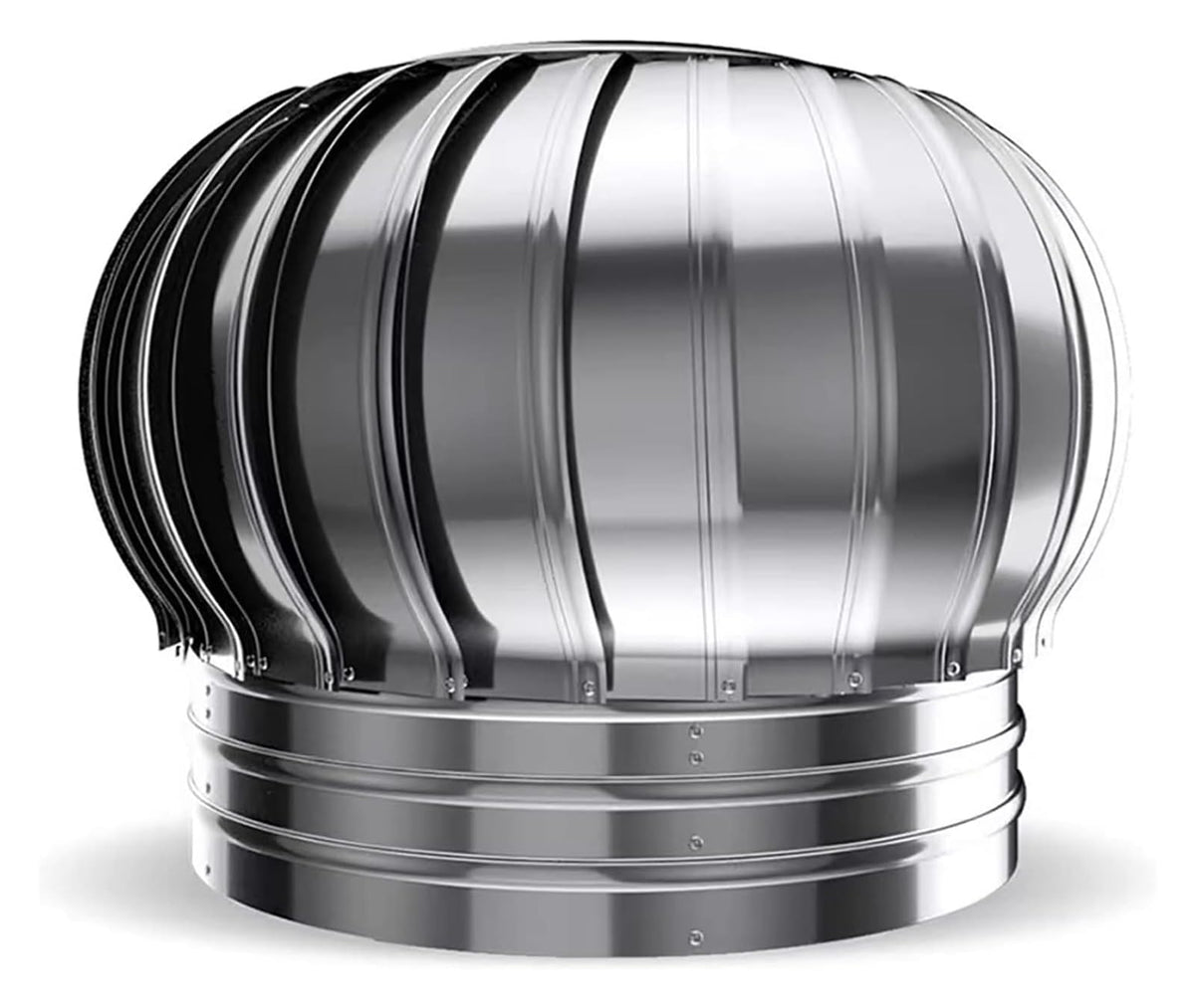 Home Use 304 Stainless Steel Wind Turbine Generator Kit Horizontal&Vertical, Off-Grid Battery Charging w/Controller, 3-in-1 Chimney Cap&Roof Ventilator