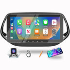for Jeep Compass 2018-2020 Car CarPlay Android Auto Navigation Stereo GPS Radio Reverse Camera Display 10.33" QLED Touchscreen Headunit Tablet Pad Media Player, if Applicable Octa Core 6G+128G