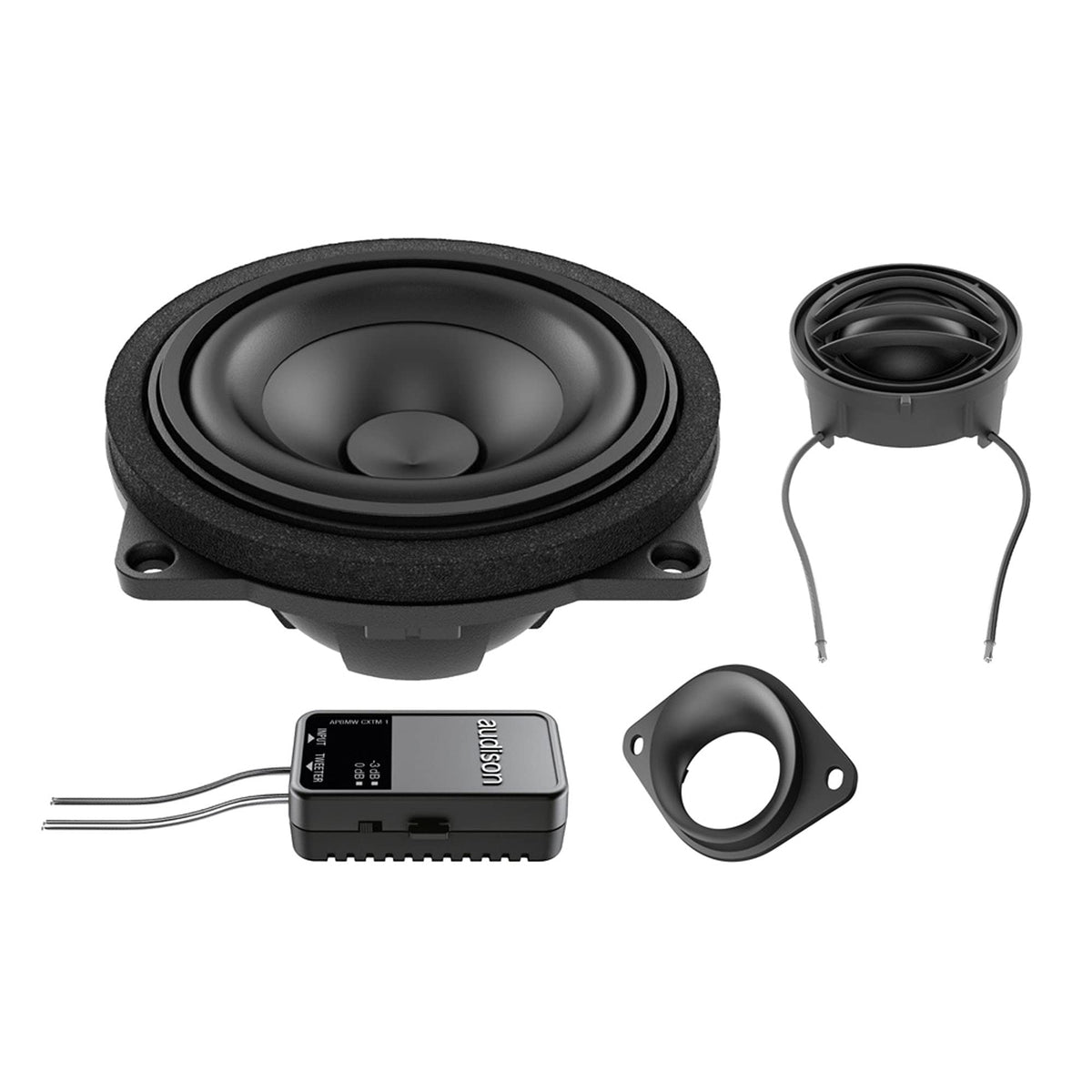 Audison BM-DSP-AF-05 DSP Amplifier with Replacement Front & Rear Speakers and Underseat Woofers and Harness Compatible with 19-25 BMW 3-Series G21 Base Audio System