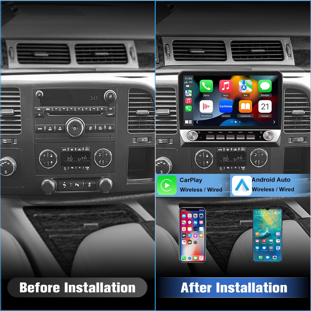 64GB Car Stereo for Chevy Silverado GMC Sierra Yukon 2007-2013 Carplay