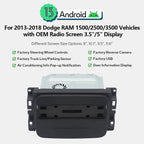 Joying Car Radio for Dodge RAM 1500/2500/3500 2013-2018 Upgrade, Android 13 Head Unit 10.1 Inch IPS Touchscreen Stereo 8GB+128GB with CarPlay & Android Auto, Mirror Link, AM/FM(JY-RC733T8)